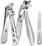 Vepkuso Nail Clippers&Toenail Clippers for Thick Nails for Seniors | Toe Nail Clippers Set for In...
