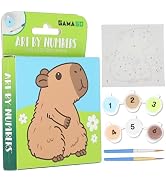 AQUARIUS GAMAGO Capybara Micro Art by Numbers Kit (3.5 x 3.5 in) Paint by Number Set with Acrylic...