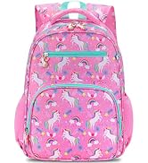 RHCPFOVR Kids Backpack for Girls - Girls Backpack 3-8 Ages Unicorn for Kids 15 Inch School Bookba...