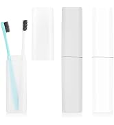 3 Pack Portable Toothbrush Carrier - Plastic Storage Case for Travel, Camping, Home & School