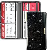 Bling Car Registration and Insurance Card Holder - Leather Vehicle Glove Box Automobile Documents...