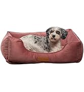 Modern Threads Luxury Dog Bed - Comfortable Tufted Velvet Cushion for Small to Large Dogs - Machi...