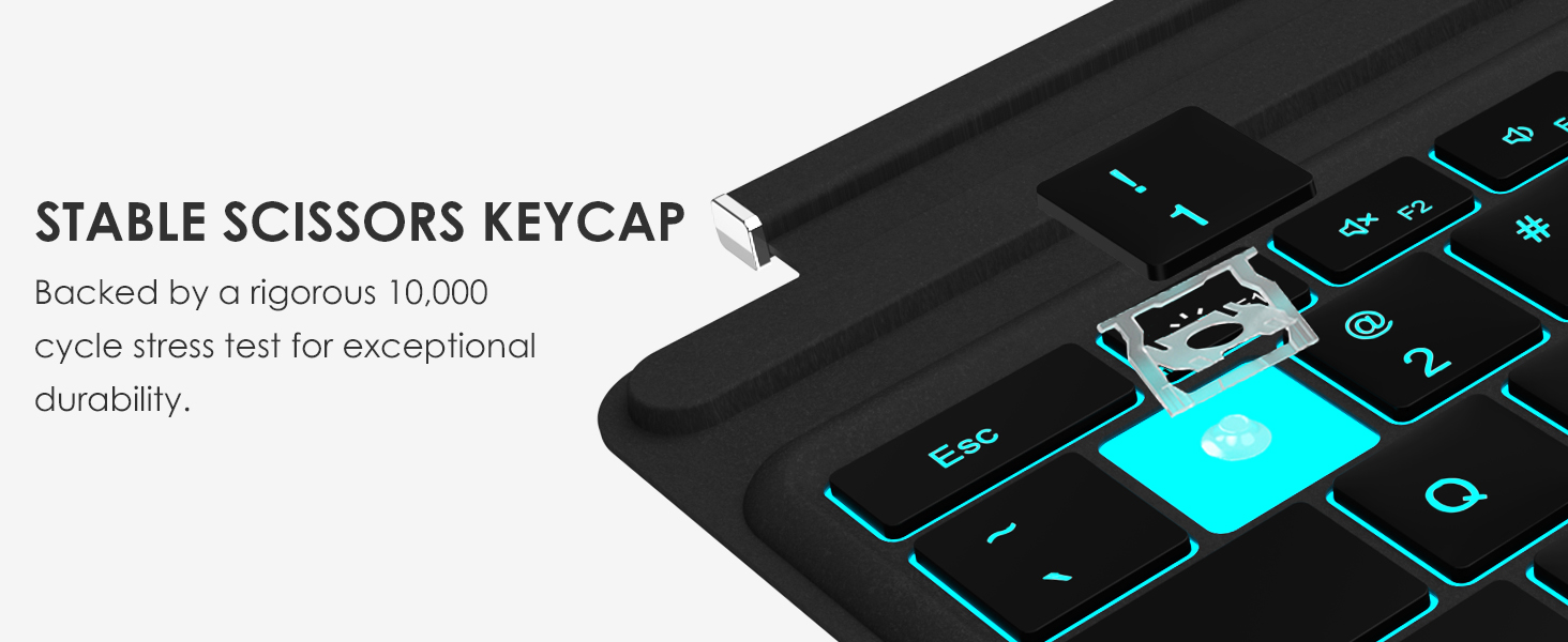 Stable scissors keycap