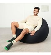 Tusrai Bean Bag Cover with Liner Only Ultra Soft Stretchy Velvety Microsuede Bean Bag Chair Cover...