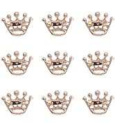 ULTECHNOVO Wedding Party Brooch Crown Corsage Brooch Pin- Golden Collar Corsage Clasp Clips Fashi...