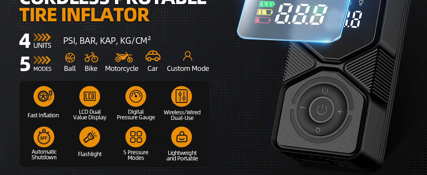 Tire Inflator Portable Air Compressor