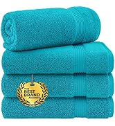 Cotton Paradise Bath Towels, 100% Turkish Cotton 27x54 inch 4 Piece Bath Towel Sets for Bathroom,...