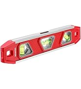WORKPRO 9-Inch Torpedo Level Magnetic, Small Leveler Tool with 3 Different Bubbles 45°/90°/180° a...