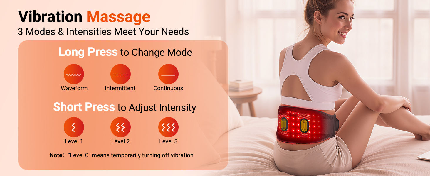 red light therapy belt with vibration massage