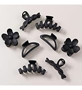 8PCS Hair Clips for Women, Flower Claw Clips for Thick Hair, Non-Slip Hair Accessories with Multi...