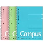 KOKUYO Spiral Notebook, 3 Pack Campus 10-1/2