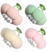 2026 Super Soft Flower-Shaped Suction Cup Bath Sponge, Upgraded 2-in-1 Flower-Shaped Ball Exfolia...