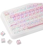 KiiBOOM Cute Cat Keycaps Set, Mao Profile, PBT/PC Keycap for MX Switches Mechanical Keyboard, Com...
