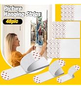 VILINLEE Picture Hanging Strips Kit, Adhesive Picture Hangers for Walls, Damage-Free Tape Strips,...