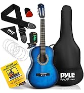 Pyle Classical Acoustic Guitar 36 Inch Junior Size Beginner Starter Kit Steel String Guitarra Acu...