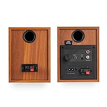 Electrohome Huntley Powered Bookshelf Speakers with Built-in Amplifier and 3" Drivers for Turntable