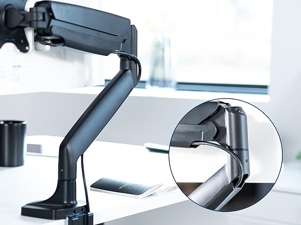 Pneumatic Arm Ultrawide Monitor Desk Mount