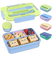 Caperci 50oz Larger Bento Box for Kids - Reinforced Leakproof Lunch Box Containers for Kids, Buil...