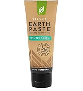 Redmond Earthpaste with Silver - Natural Non-Fluoride Toothpaste, 4 Ounce Tube (Wintergreen)