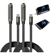 Growalleter USB C to USB C Cable, 240W Invisible Stand Phone Holder, 2-in-1 Adjustable Charging D...