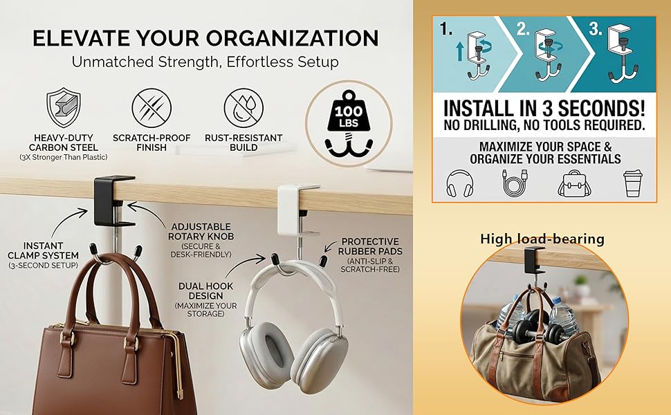 bag hooks handbag hanger for table heavy duty hooks for hanging purse hook for table heavy duty