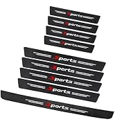 YAWUROU 9 PCS Car Door Sill Protectors, Carbon Fiber Threshold Guard Sticker, Self-Adhesive Car D...