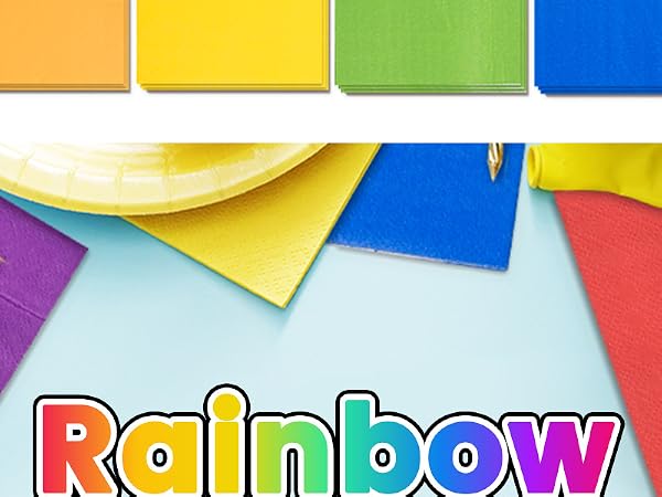 Rainbow Cocktail Napkin