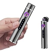 RSBYE Mini Lighter Portable,Electric Lighter USB Rechargeable,Plasma Dual Arc Flameless Lighters,...