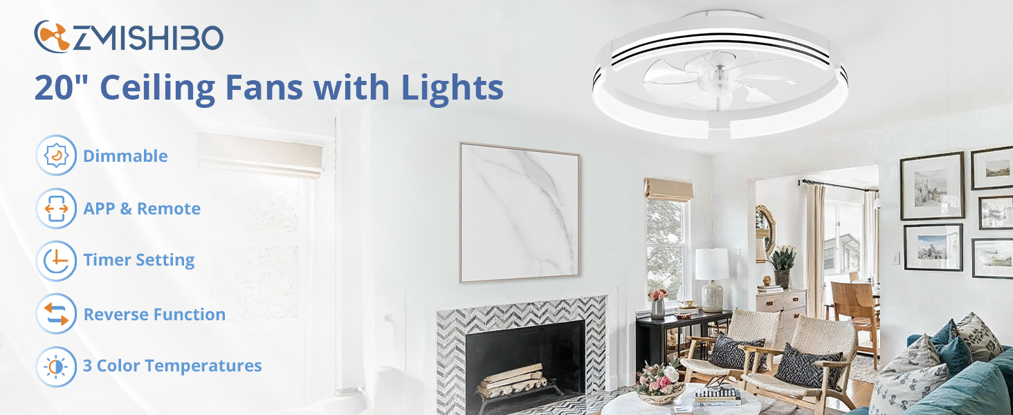 ZMISHIBO CEILING FANS