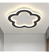 Linovix Modern LED Ceiling Light 9.8inch Semi Flush Mount Ceiling Light 21W with Remote Control D...