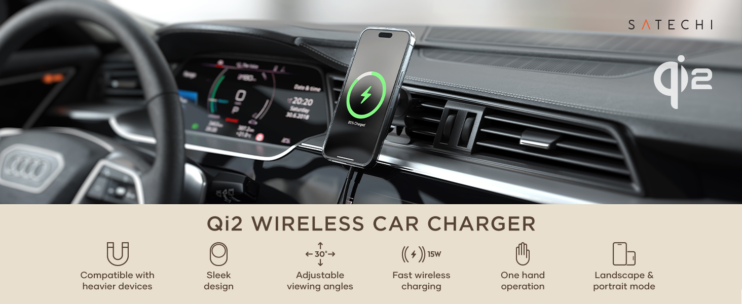 Qi2 Wireless Car Charger