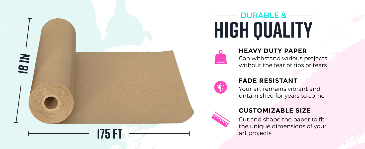 Brown Kraft Arts and Crafts Paper Roll