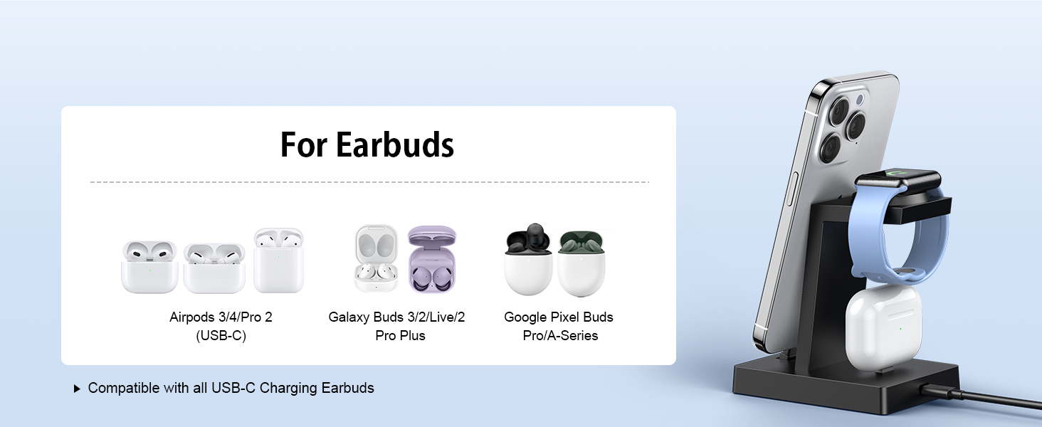 USB C Earbuds Charger