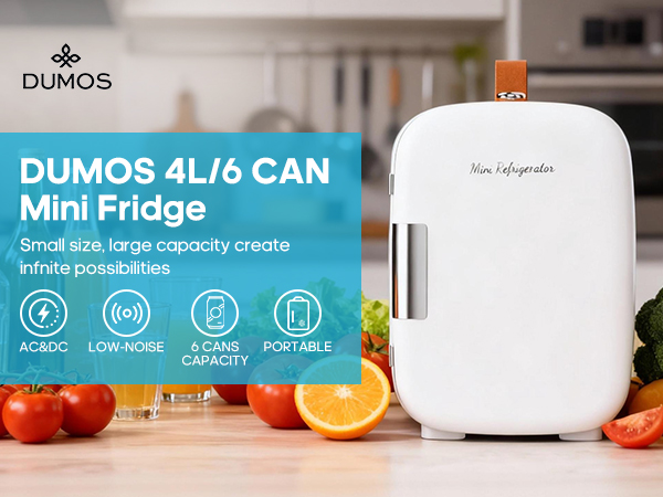 DUMOS Mini Fridge For Bedroom