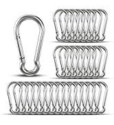 Small Carabiner Clip Hooks, 32pcs 1.57 inch Carabiners Heavy Duty, Galvanized iron Spring Snap Ho...