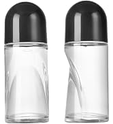WLngtv 2Pcs Black lid Glass Rollerball Bottles With Plastic Rollerball Bottle Containers,rollerba...