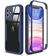 Urarssa Compatible with iPhone 11 Case Full Body Clear Design with Built-in Screen Protector Shoc...