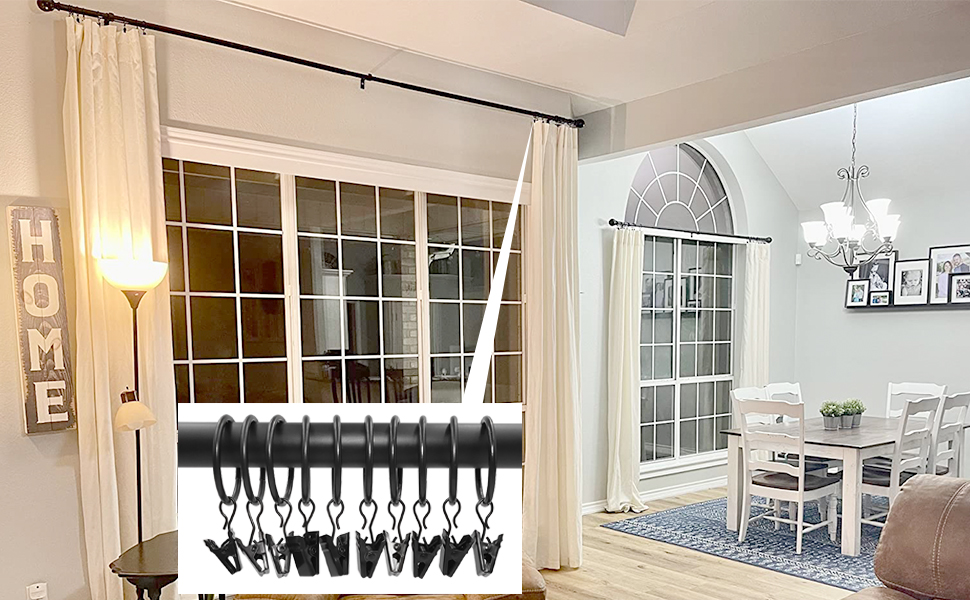 Metal Curtain Rings With Clips hold curtains rod baby clothes pants hats accessories fabric