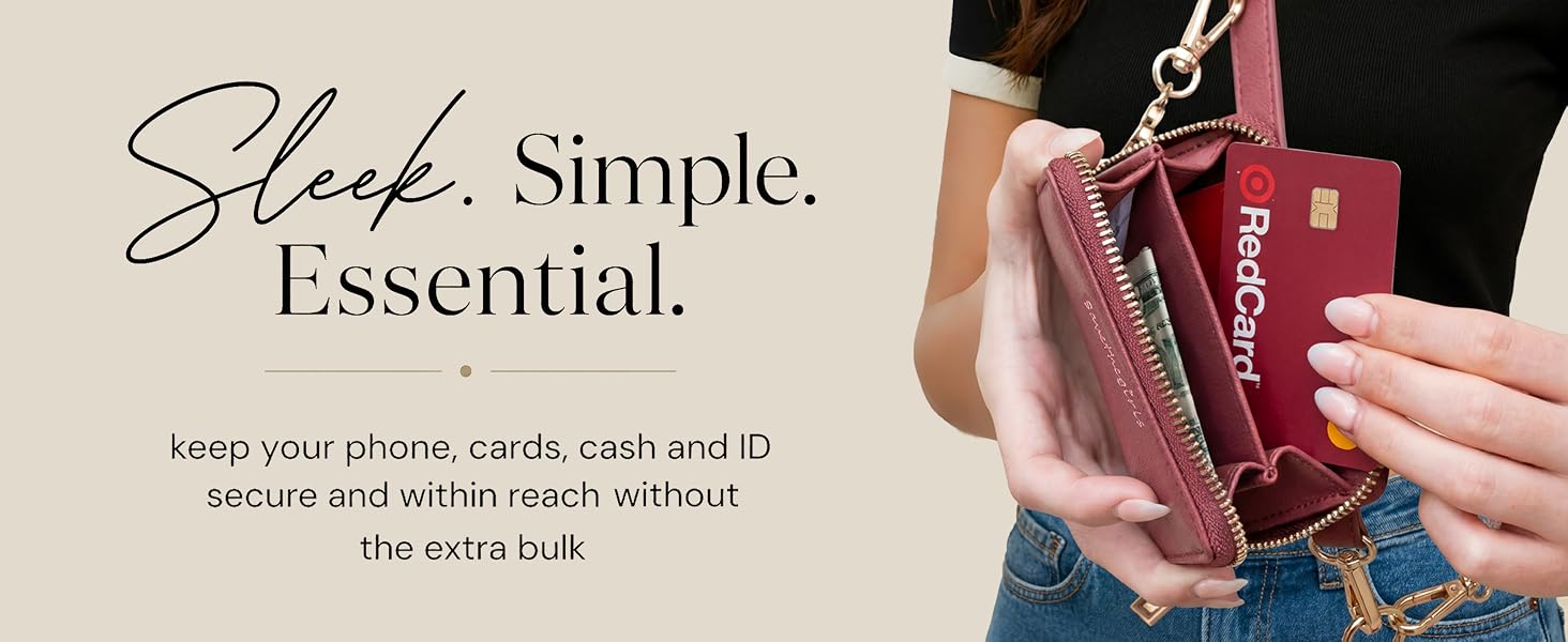 Sleek. Simple. Essential. Keep your essentials secure and within your reach.