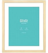LaVie Home 20x24 Picture Frame Beige Oak Wood Poster Frame, Display Pictures 16x20 with Mat or 20...