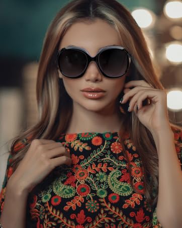 Joopin Vintage Oversized Tortoise Brown Sunglasses for Women