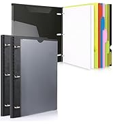 WOT I All-in-one Telescoping Binder Notebook 2PCS, Refillable 3 Ring Binder with Customized Front...