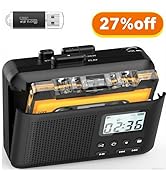 Portable Cassette Player Recorder Converter,Cassette to MP3 via SD Card, Walkman Cassette Tape Pl...