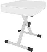 DUMOS Adjustable Padded Keyboard Bench, X-Style Collapsible Piano Guitar Stool with 2.56 Inch Thi...