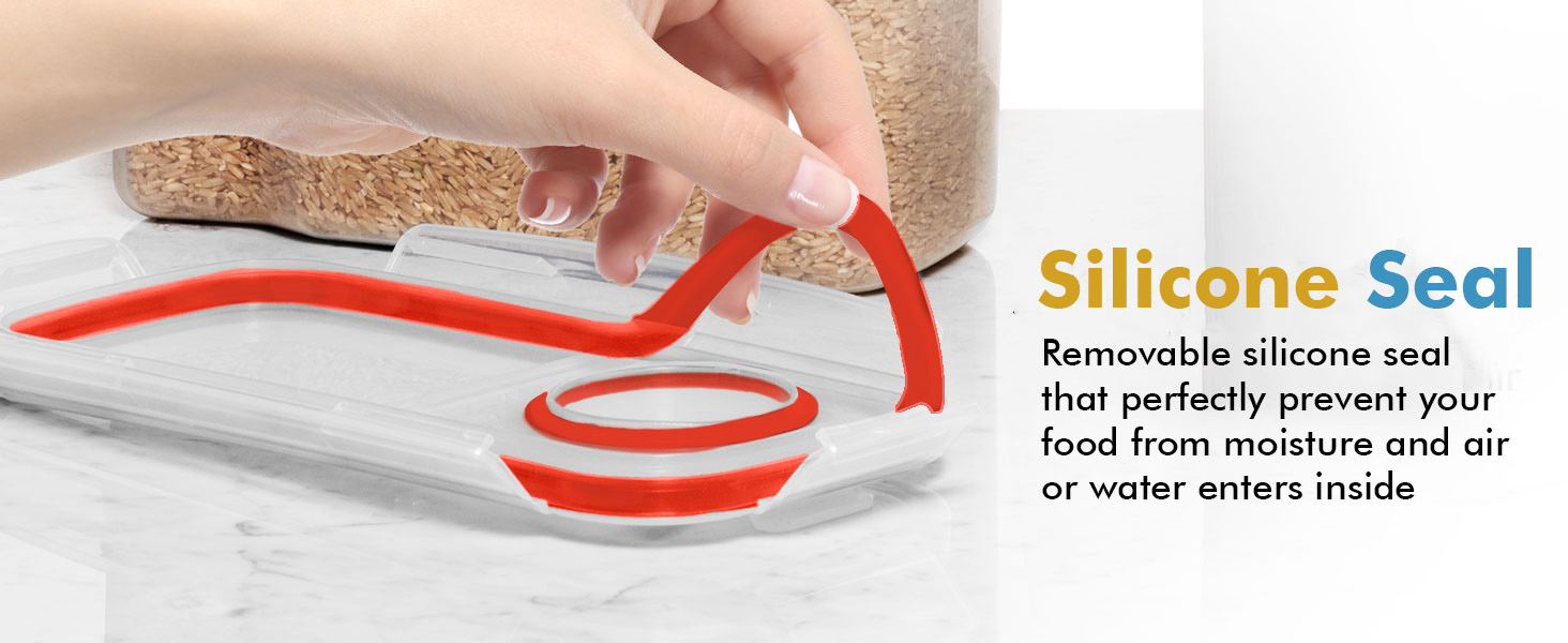 extra large cereal containers storage with airtight lids, snacks & chip containers for pantry