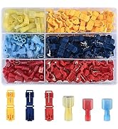 KOXXIAMOQ 180 Pcs T-Tap Wire Connectors, T Taps Quick Splice Electrical Wire Terminals Connectors...