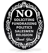 Signs Authority No Soliciting Sign for House | Metal Door Sign for deterring Unwanted Visitors | ...