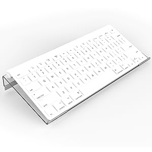 mini size acrylic typing keyboard stand for short wireless flat compact computer keyboard