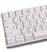 Gliging 135 Keys PBT Japanese Keycaps Cherry Profile DYE-Sub White Theme Minimalist Style Suitabl...