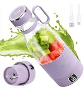 Portable Blender, MIAOKE 6 Blades Juicer Cup for Juice Shakes and Smoothies 350ml Mini Blender wi...